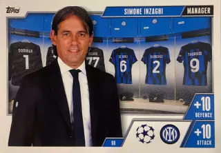 Футбол. Карточка Филиппо Индзаги Интер, Милан, Ювентус Лига Чемпионов 2023/24