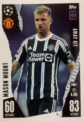 Футбол. Карточка Мейсон Маунт Челси, Манчестер Юнайтед Лига Чемпионов 2023/24