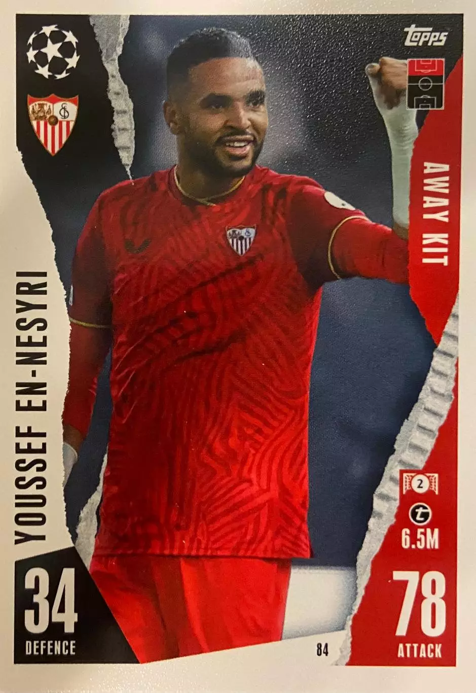 Футбол. Карточка Юссеф Эн-Несири Севилья,Фенербахче Лига Чемпионов 2023/24 TOPPS