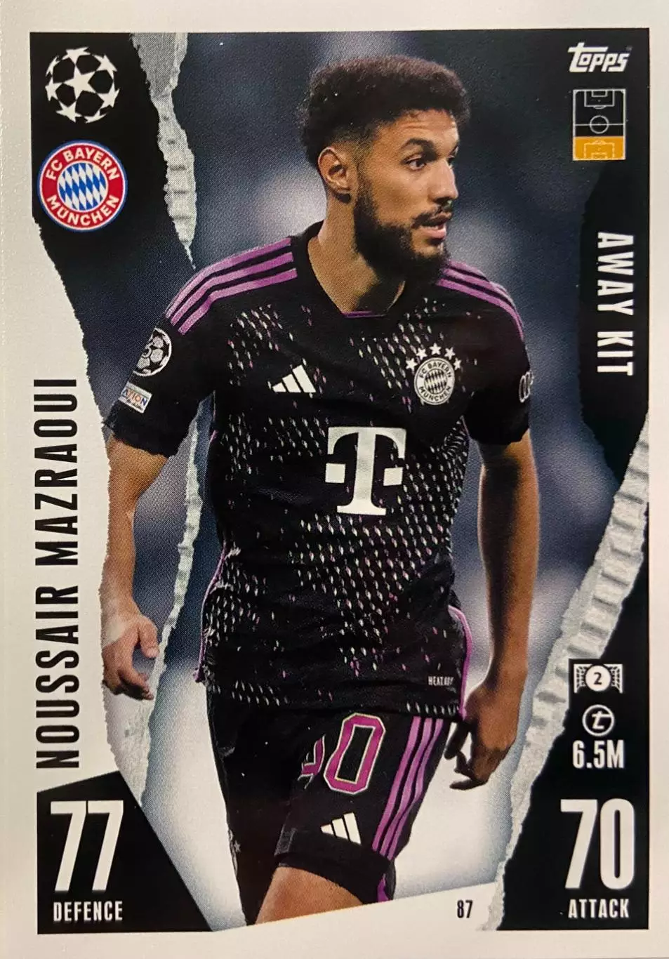 Карточка Нуссаир Мазрауи Бавария, Манчестер Юнайтед, Аякс Лига Чемпионов 2023/24