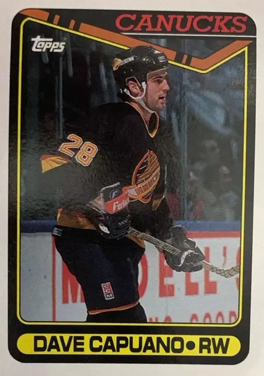 Хоккей. Карточка Dave Capuano-Дэйв Капуано Vancouver Canucks - Ванкувер НХЛ/NHL