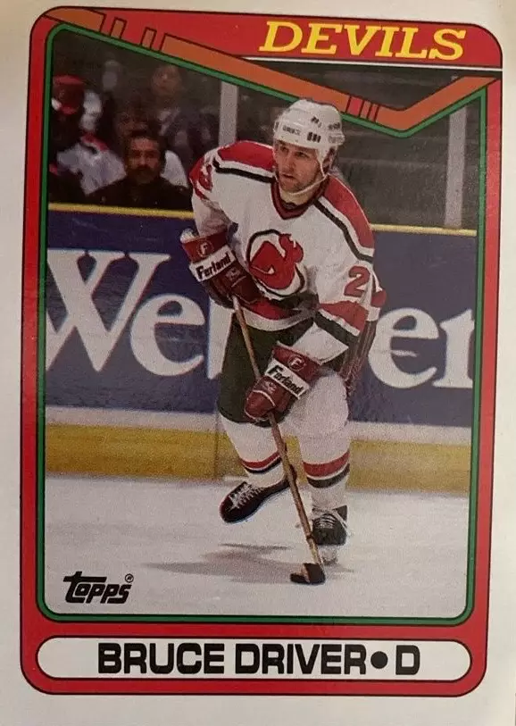Хоккей. Карточка Bruce Driver - Брюс Драйвер New Jersey Devils - Девилз НХЛ-NHL