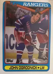 Хоккей. Карточка John Ogrodnick-Джон Огродник New York Rangers/Нью-Йорк НХЛ/NHL