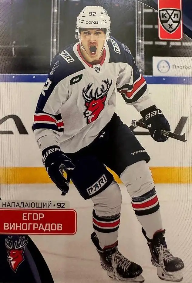 Хоккей Карточка Егор Виноградов Торпедо Нижний Новгород КХЛ сезон 2023/24 SeReal