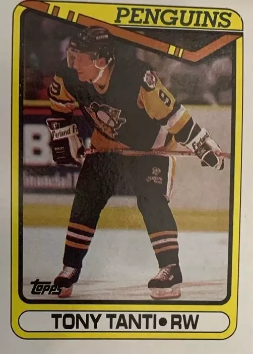 Хоккей. Карточка Tony Tanti - Тони Танти Pittsburgh Penguins - Питтсбург НХЛ/NHL