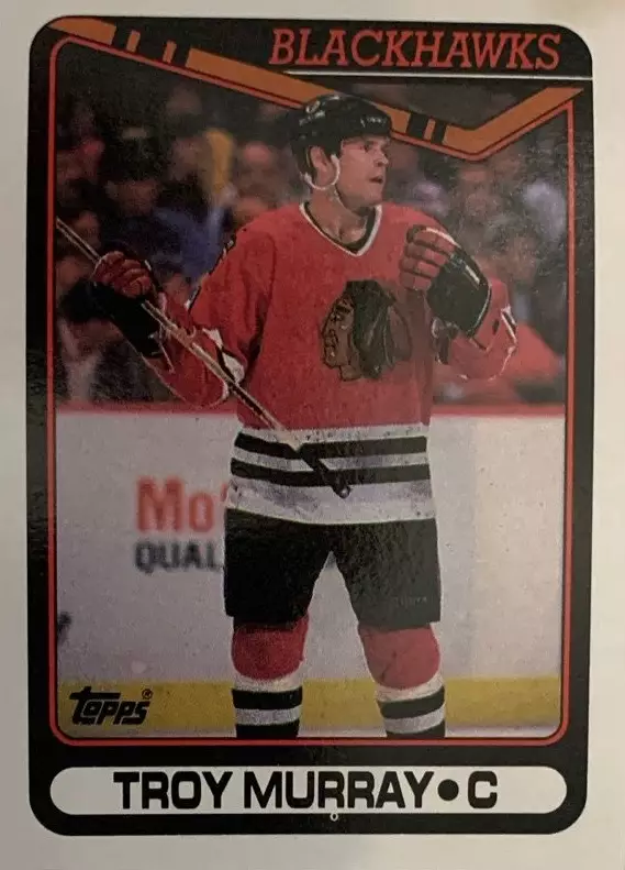 Хоккей. Карточка Troy Murray - Трой Мюррей Chicago Blackhawks - Чикаго НХЛ/NHL