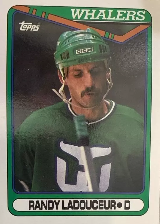 Хоккей Карточка Randy Ladouceur-Рэнди Ладосьер Hartford Whalers-Хартфорд НХЛ/NHL