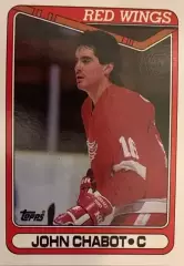 Хоккей. Карточка John Chabot-Джон Шабо Detroit Red Wings-Детройт НХЛ/NHL 1990/91