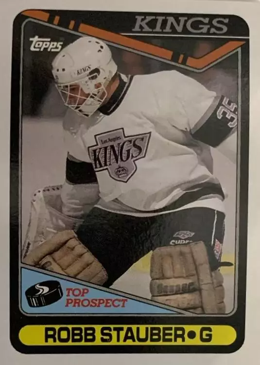 Хоккей. Карточка Robb Stauber - Робб Стаубер Los Angeles Kings - Кингз НХЛ/NHL