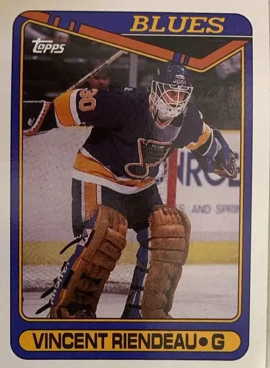 Хоккей. Карточка Vincent Riendeau-Венсан Риндо St. Louis Blues-Сент-Луис НХЛ-NHL