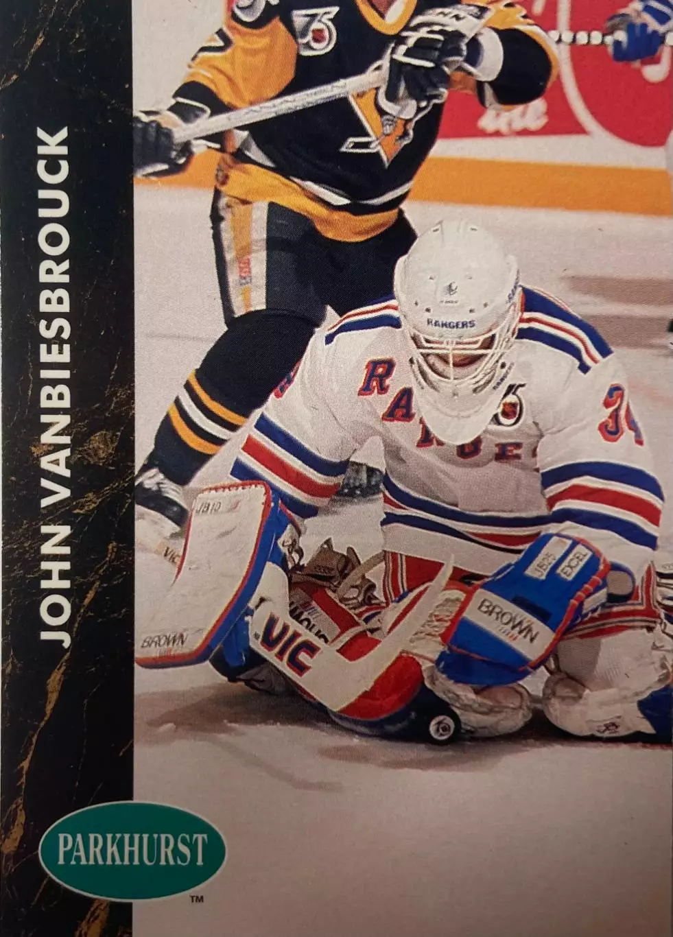 Карточка John Vanbiesbrouck-Джон Ванбисбрук New York Rangers-Рейнджерс НХЛ-NHL