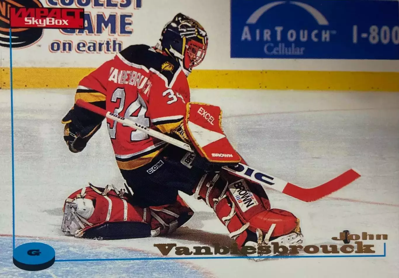 Карточка John Vanbiesbrouck - Джон Ванбисбрук Florida Panthers - Флорида НХЛ/NHL