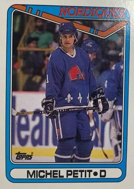 Хоккей Карточка Michel Petit-Мишель Пети Quebec Nordiques-Квебек Нордикс НХЛ/NHL