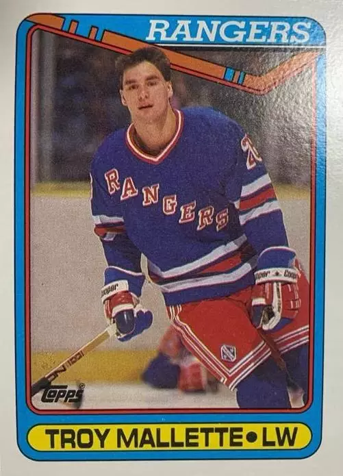 Хоккей. Карточка Troy Mallette - Трой Маллетт New York Rangers-Рейнджерс НХЛ-NHL