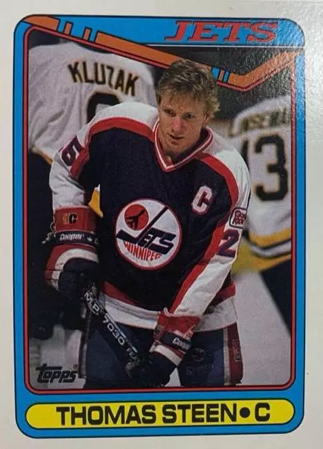 Хоккей. Карточка Thomas Steen-Томас Стин Winnipeg Jets - Виннипег Джетс НХЛ/NHL