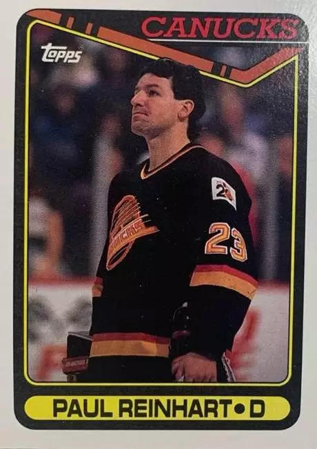 Хоккей. Карточка Paul Reinhart - Пол Райнхарт Vancouver Canucks-Ванкувер НХЛ/NHL