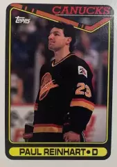 Хоккей. Карточка Paul Reinhart - Пол Райнхарт Vancouver Canucks-Ванкувер НХЛ/NHL
