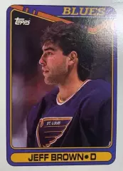 Хоккей. Карточка Jeff Brown-Джефф Браун St. Louis Blues - Сент-Луис Блюз НХЛ-NHL