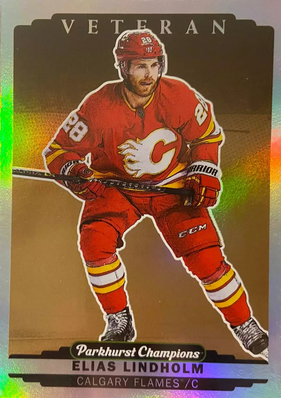 Хоккей. Карточка Elias Lindholm-Элиас Линдхольм Calgary Flames-Калгари НХЛ/NHL
