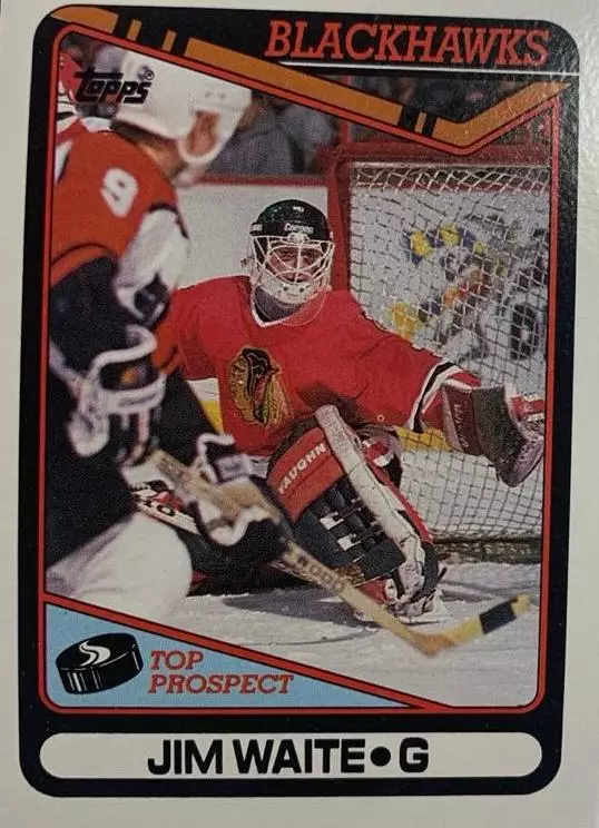 Хоккей Карточка Jim Waite-Джимми Уэйт Chicago Blackhawks-Чикаго Блэкхокс НХЛ/NHL