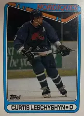 Хоккей Карточка Curtis Leschyshyn-Кертис Лешишин Quebec Nordiques-Квебек НХЛ/NHL