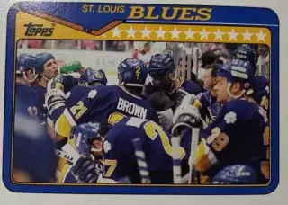 Хоккей. Карточка St. Louis Blues/Сент-Луис Блюз НХЛ/NHL 1990-91 O-Pee-Chee