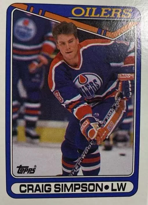 Хоккей Карточка Craig Simpson - Крэйг Симпсон Edmonton Oilers-Эдмонтон НХЛ-NHL