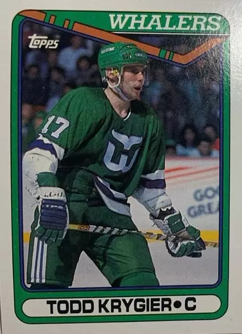 Хоккей. Карточка Todd Krygier - Тодд Крюгер Hartford Whalers - Хартфорд НХЛ/NHL