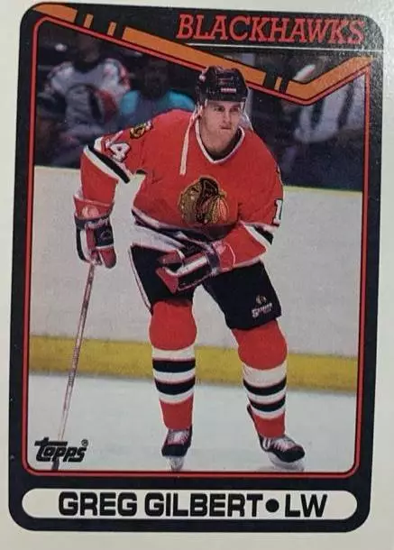 Хоккей. Карточка Greg Gilbert - Грег Жильбер Chicago Blackhawks - Чикаго НХЛ/NHL