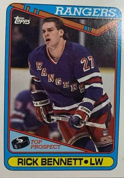 Хоккей. Карточка Rick Bennett - Рик Беннетт New York Rangers - Рейнджерс НХЛ/NHL