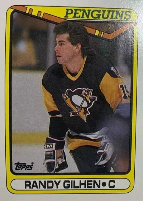 Хоккей Карточка Randy Gilhen-Рэнди Гилен Pittsburgh Penguins - Питтсбург НХЛ/NHL