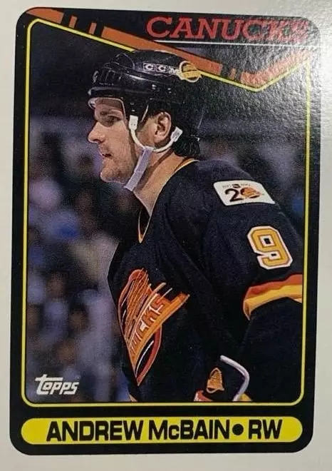 Хоккей. Карточка Andrew McBain-Эндрю Макбейн Vancouver Canucks-Ванкувер НХЛ/NHL