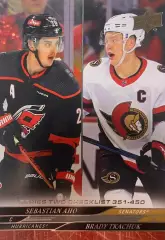 Хоккей. Карточка Себастьян Ахо / Брэди Ткачук (Каролина/Оттава Сенаторз) НХЛ/NHL