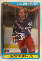 Хоккей. Карточка Lindy Ruff - Линди Рафф New York Rangers - Рейнджерс НХЛ/NHL