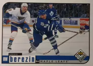Хоккей. Карточка Сергей Березин Toronto Maple Leafs, Динамо Москва, ЦСКА НХЛ/NHL