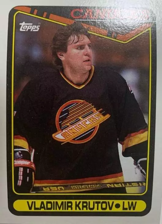 Хоккей. Карточка Владимир Крутов Vancouver Canucks/Ванкувер Кэнакс, ЦСКА НХЛ/NHL