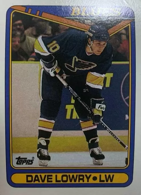 Хоккей. Карточка Dave Lowry-Дэйв Лоури St. Louis Blues - Сент-Луис Блюз НХЛ/NHL