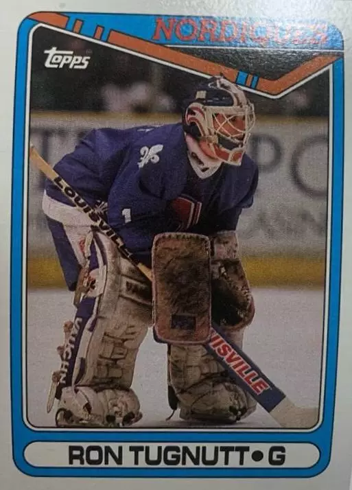 Хоккей. Карточка Ron Tugnutt-Рон Тагнатт Quebec Nordiques-Квебек Нордикс НХЛ/NHL