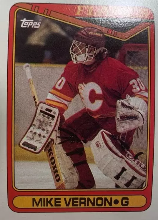 Хоккей. Карточка Mike Vernon - Майк Вернон Calgary Flames-Калгари Флэймз НХЛ/NHL