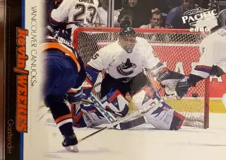 Хоккей. Карточка Kevin Weekes - Кевин Уикс Vancouver Canucks - Ванкувер НХЛ/NHL