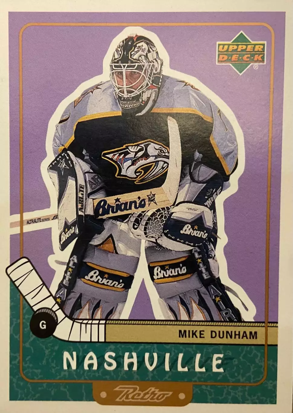 Хоккей. Карточка Mike Dunham - Майк Данхем Nashville Predators - Нэшвилл НХЛ/NHL