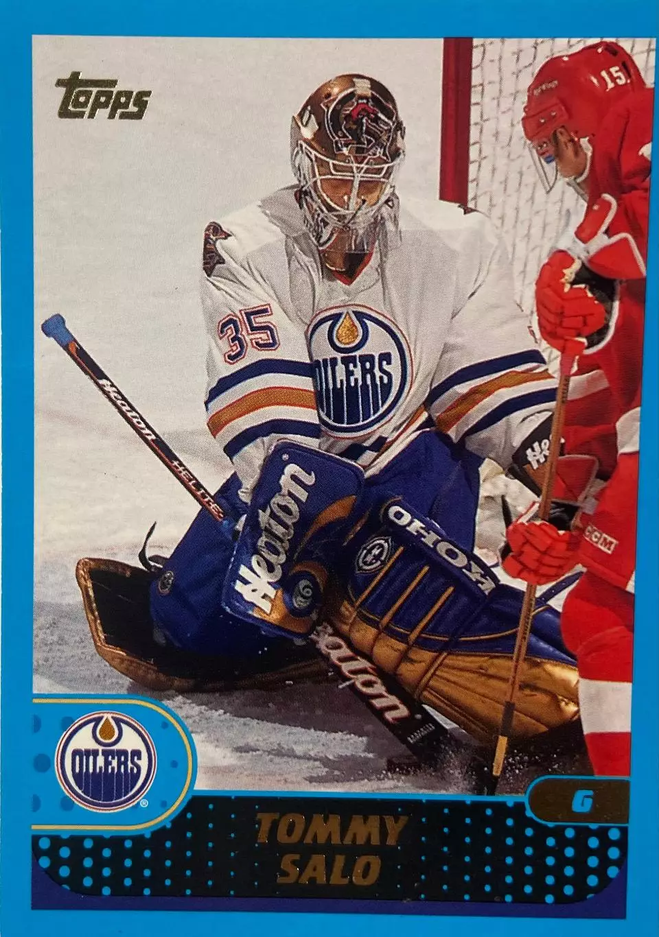 Хоккей. Карточка Tommy Salo-Томми Сало Edmonton Oilers - Эдмонтон Ойлерз НХЛ/NHL