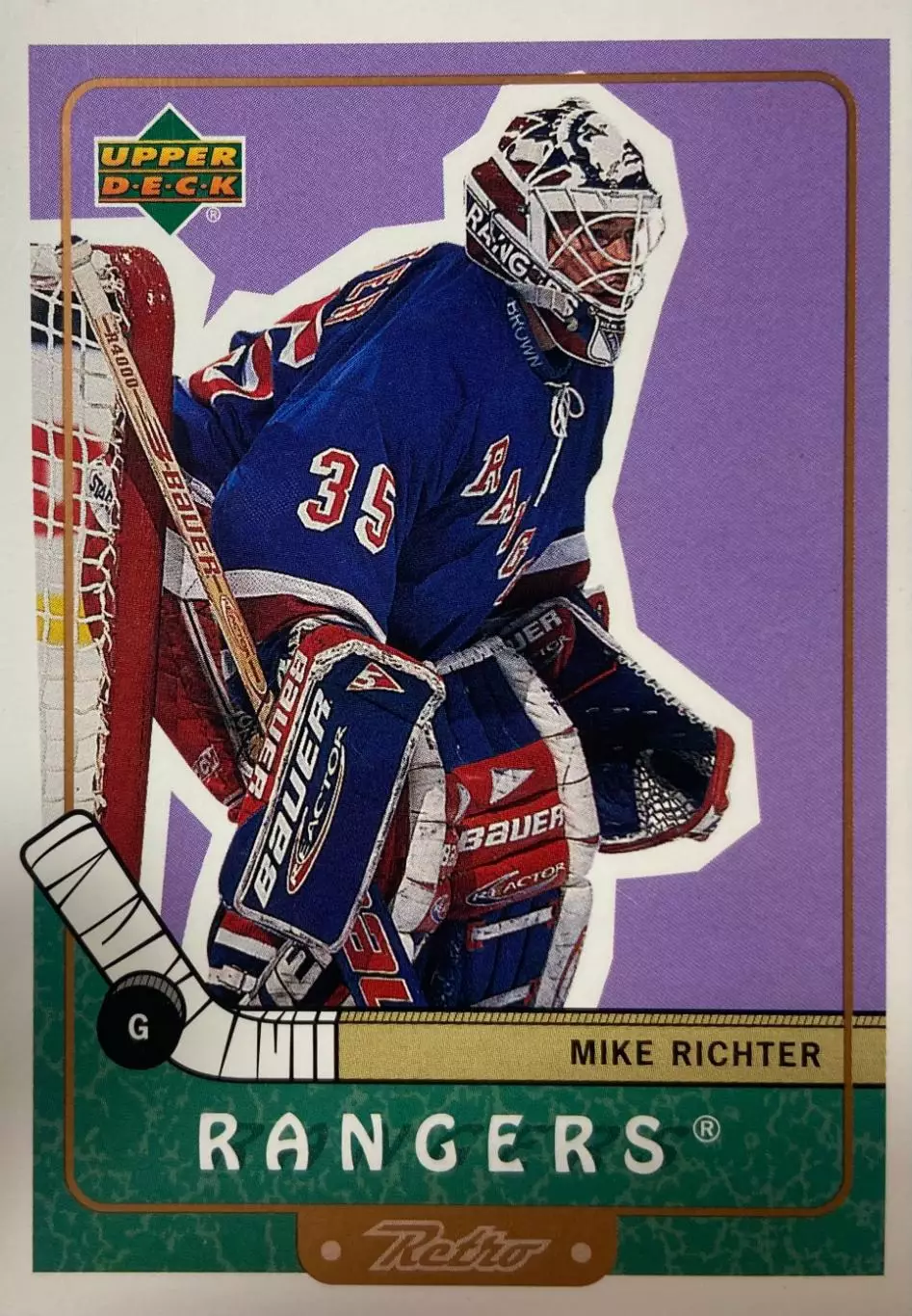 Карточка Mike Richter - Майк Рихтер New York Rangers/Нью-Йорк Рейнджерс НХЛ/NHL