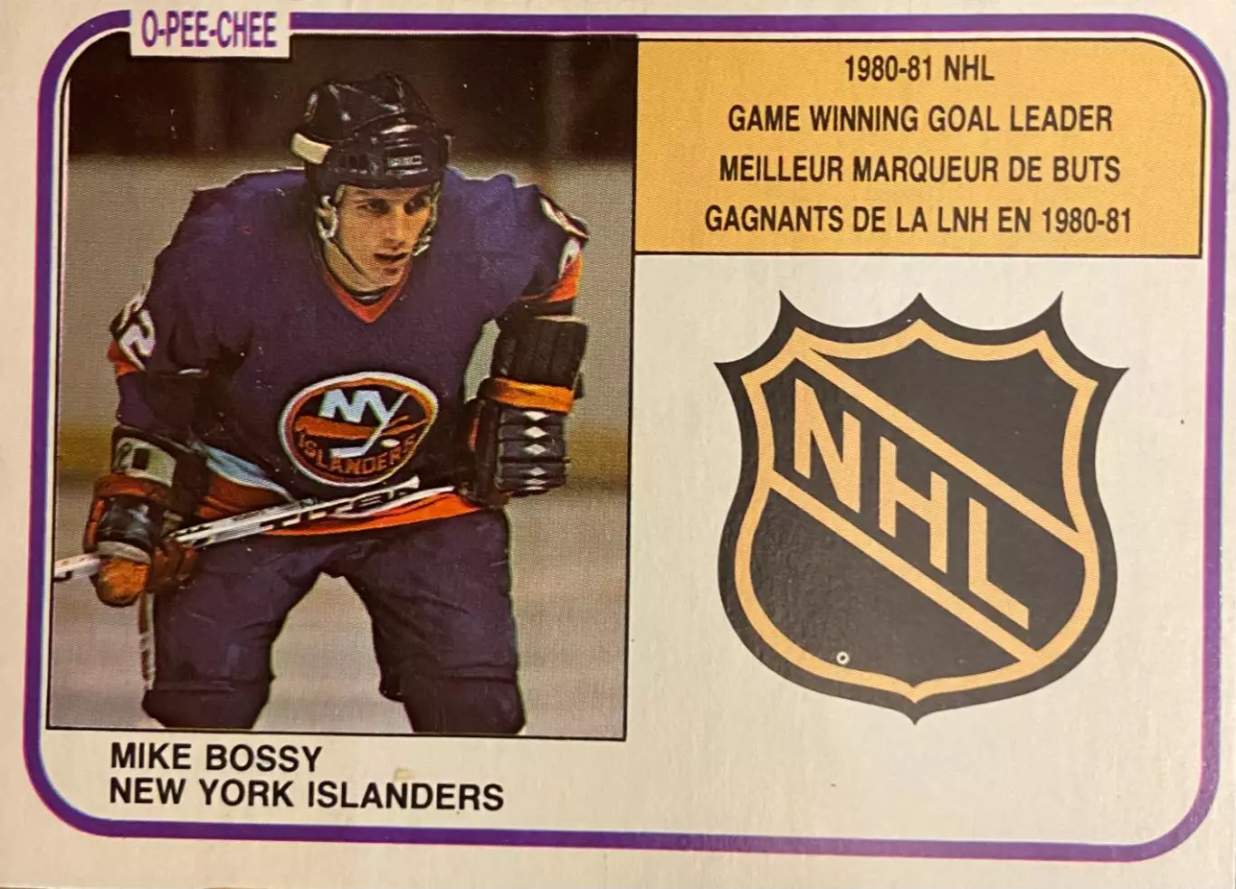 Карточка Mike Bossy - Майк Босси New York Islanders / Нью-Йорк Айлендерс НХЛ/NHL