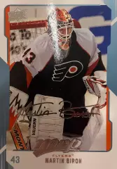 Карточка Martin Biron - Мартин Бирон Philadelphia Flyers - Филадельфия НХЛ/NHL