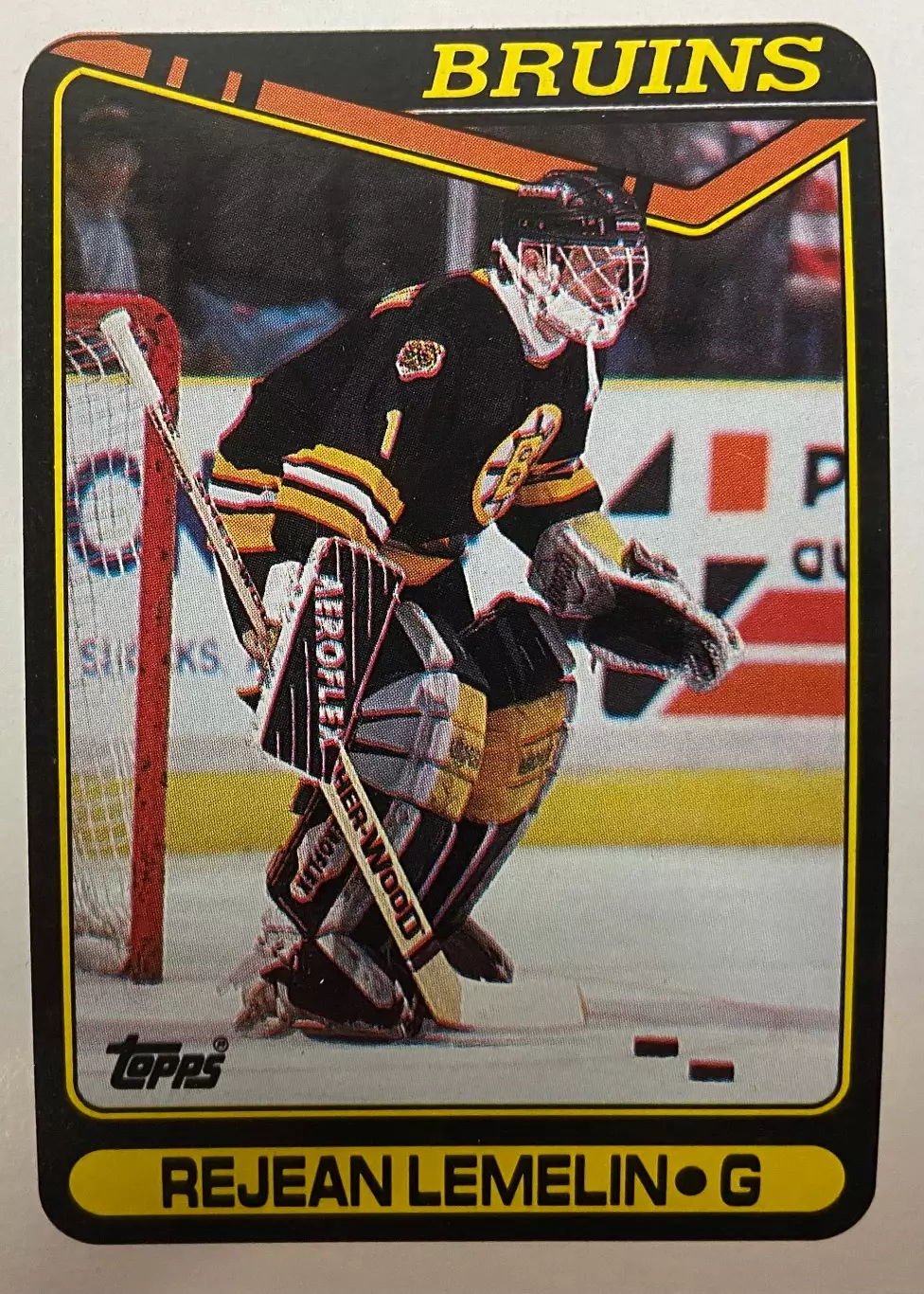 Хоккей Карточка Rejean Lemelin-Режан Лемелин Boston Bruins-Бостон Брюинз НХЛ/NHL