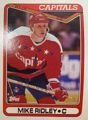 Хоккей. Карточка Mike Ridley - Майк Ридли Washington Capitals-Вашингтон НХЛ-NHL