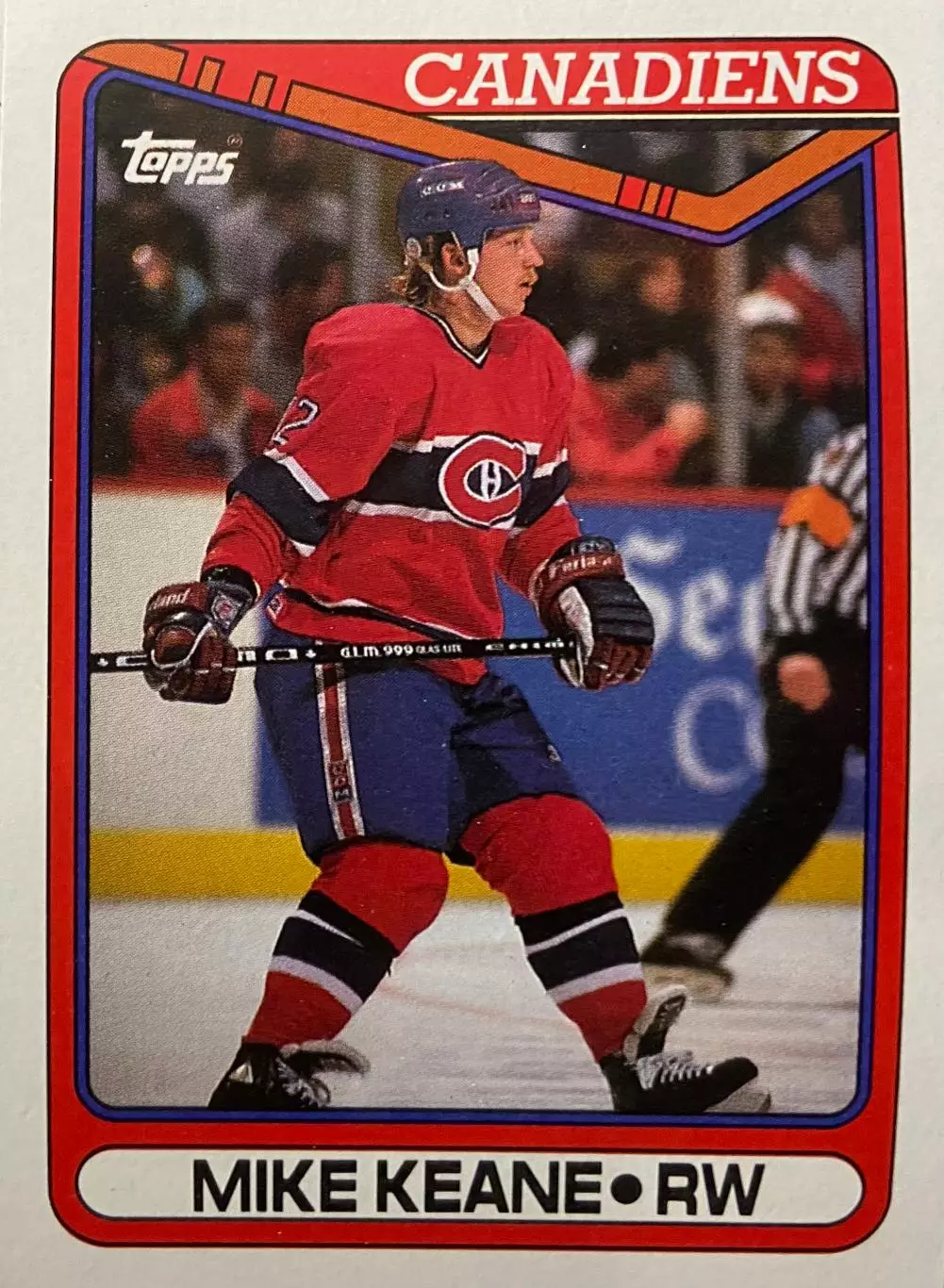 Хоккей. Карточка Mike Keane-Майк Кин Montreal Canadiens-Монреаль НХЛ/NHL 1990/91