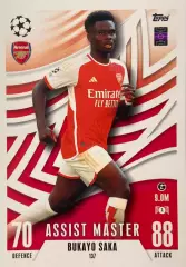 Футбол. Карточка Bukayo Saka/Букайо Сака Арсенал Лондон Лига Чемпионов 2023/24