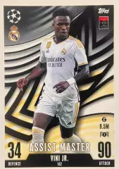 Футбол. Карточка Винисиус Жуниор Реал Мадрид, Фламенго Лига Чемпионов 2023/24